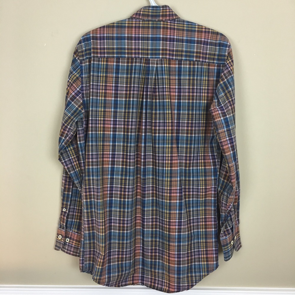 Peter Millar Button Front Cotton Checks Shirt S - image 2